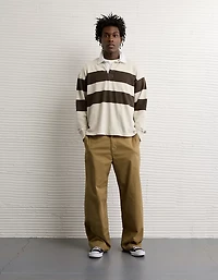 AE Long Sleeve Boxy Rugby Polo Shirt