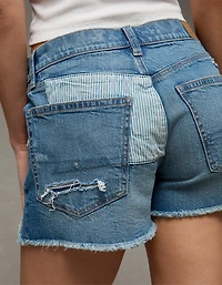 Short ancien petit ami en denim extensible et taille basse AE