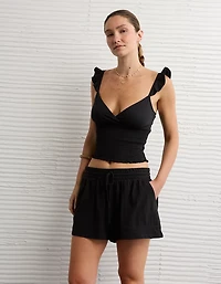 Short en tricot à enfiler taille haute Vive le soleil AE