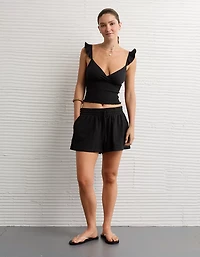 Short en tricot à enfiler taille haute Vive le soleil AE