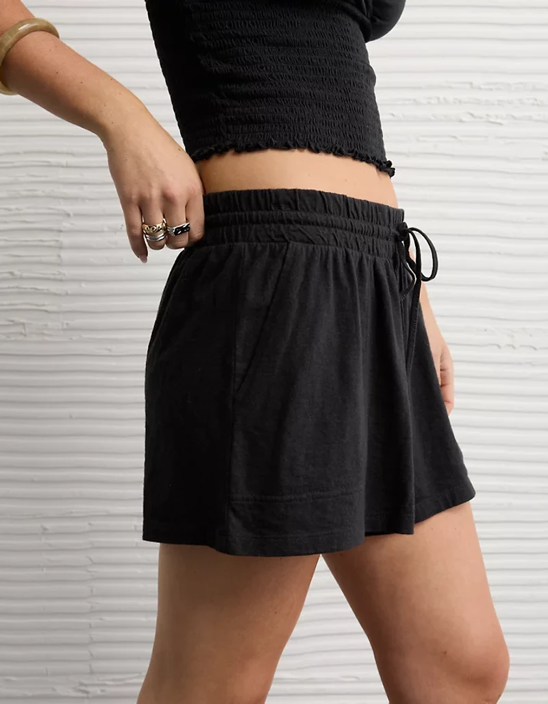 Short en tricot à enfiler taille haute Vive le soleil AE