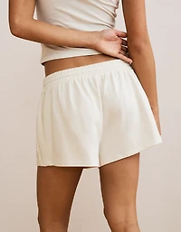 AE High-Waisted Crochet Trim Knit Short
