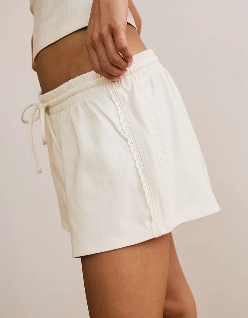 AE High-Waisted Crochet Trim Knit Short
