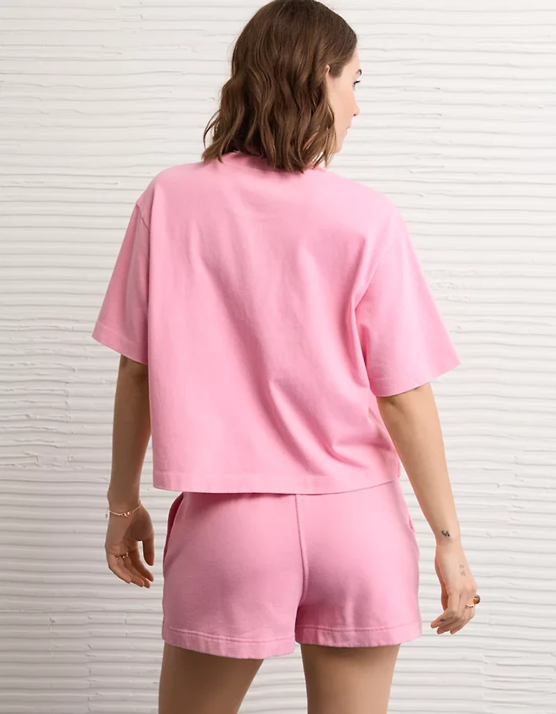 Short en molleton à taille haute AE