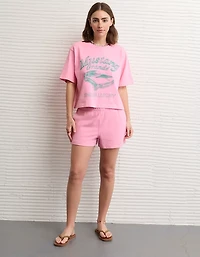 Short en molleton à taille haute AE
