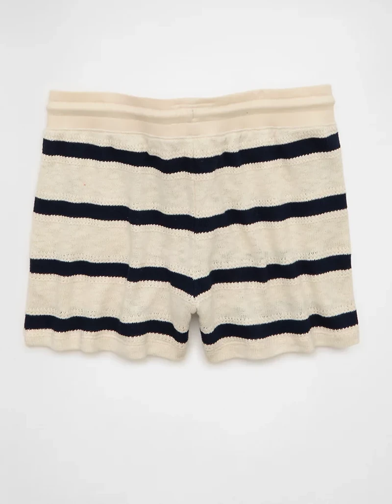 Short en molleton rayé à enfiler AE