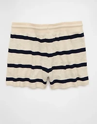 Short en molleton rayé à enfiler AE