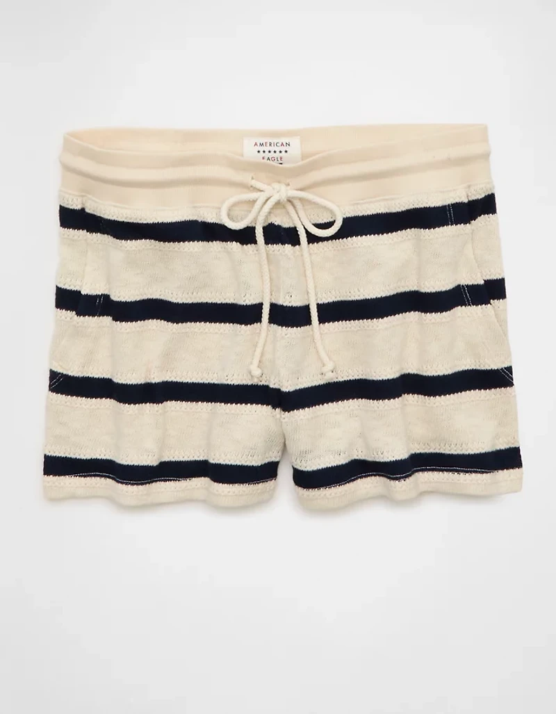 Short en molleton rayé à enfiler AE