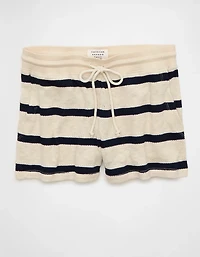 Short en molleton rayé à enfiler AE