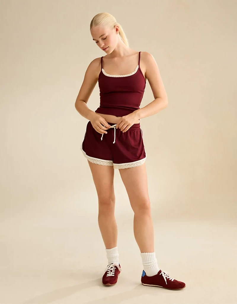 AE Lace Trim Mesh Short