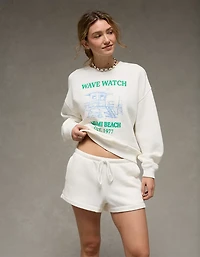 Short en molleton à taille haute AE