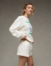 Short en molleton à taille haute AE