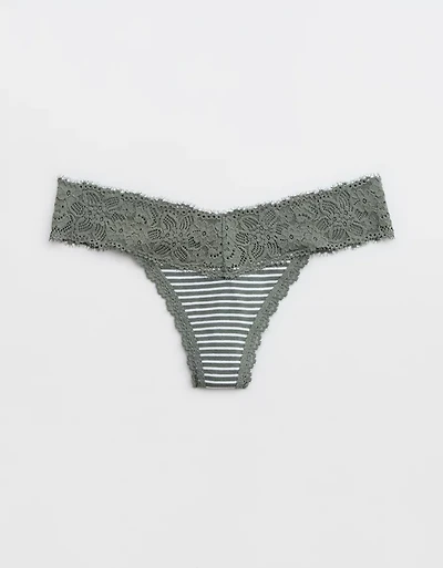 Superchill Cotton Eyelash Lace Thong Underwear
