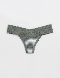 Superchill Cotton Eyelash Lace Thong Underwear