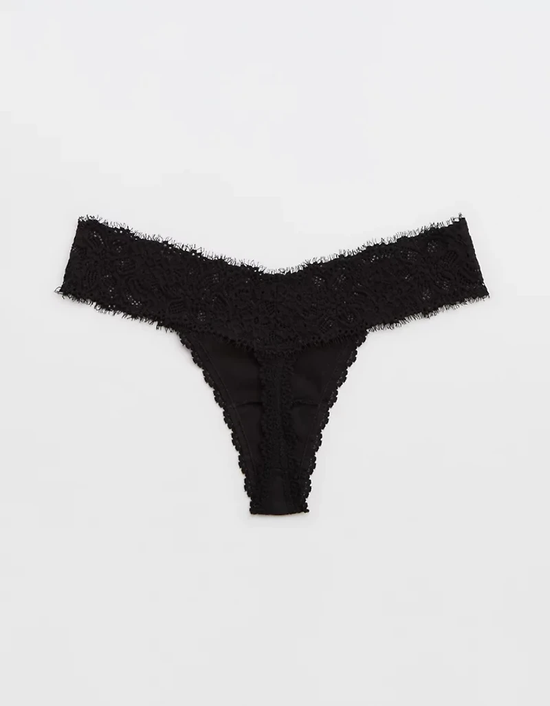 Superchill Cotton Eyelash Lace Thong Underwear