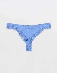 Superchill Cotton Cozy Lace Thong Underwear