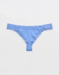 Superchill Cotton Cozy Lace Thong Underwear
