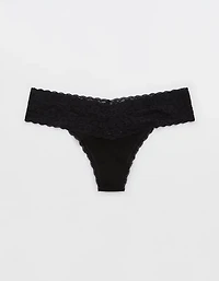 Superchill Vintage Lace Cotton Thong Underwear
