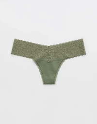 Superchill Vintage Lace Cotton Thong Underwear