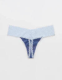 Superchill Vintage Lace Cotton Thong Underwear