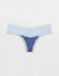 Superchill Vintage Lace Cotton Thong Underwear