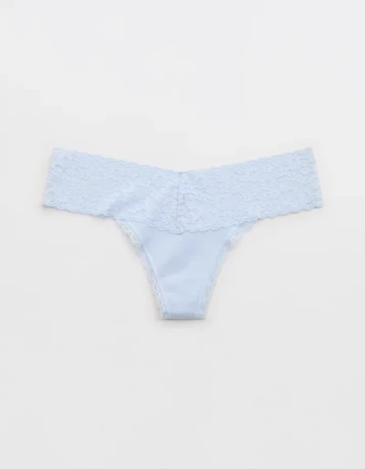 Superchill Vintage Lace Cotton Thong Underwear