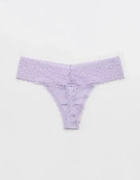 Superchill Vintage Lace Cotton Thong Underwear