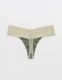 Superchill Vintage Lace Cotton Thong Underwear