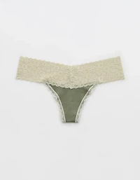 Superchill Vintage Lace Cotton Thong Underwear