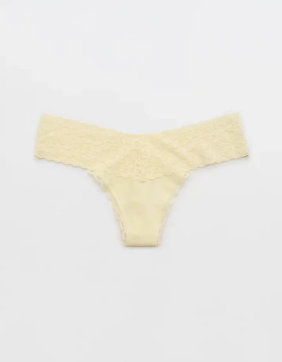 Superchill Vintage Lace Cotton Thong Underwear
