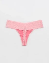 Superchill Vintage Lace Cotton Thong Underwear