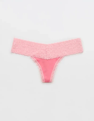 Superchill Vintage Lace Cotton Thong Underwear