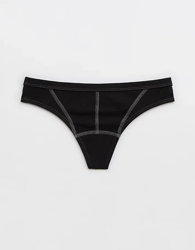 Superchill Cotton Ribbed Thong Underwear