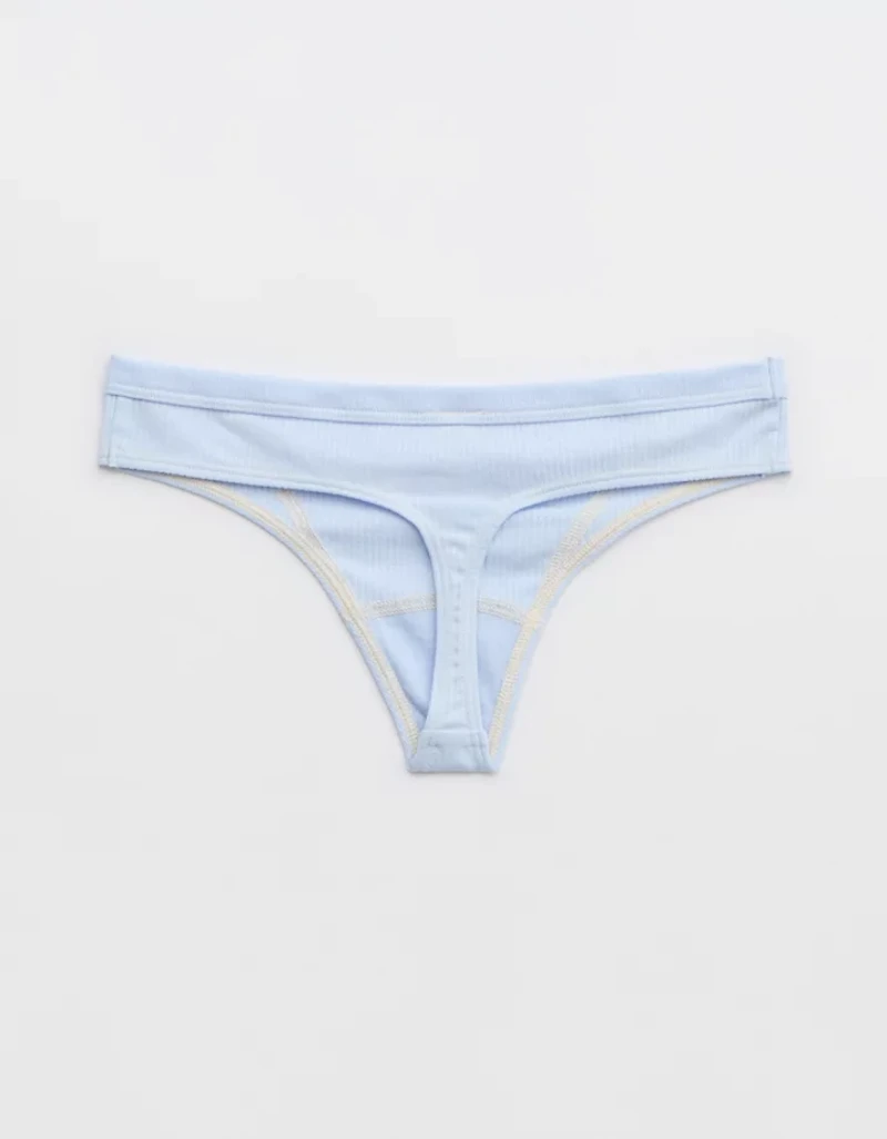 Superchill Cotton Ribbed Thong Underwear