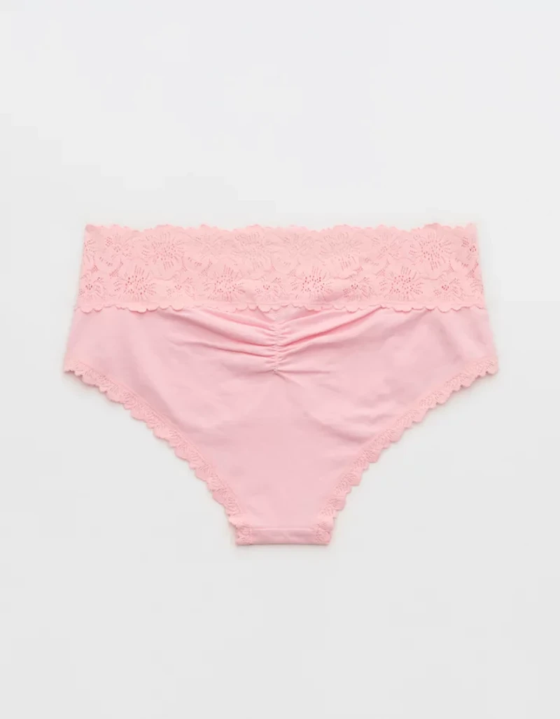 Superchill Cotton Rosey Lace Cheeky Underwear