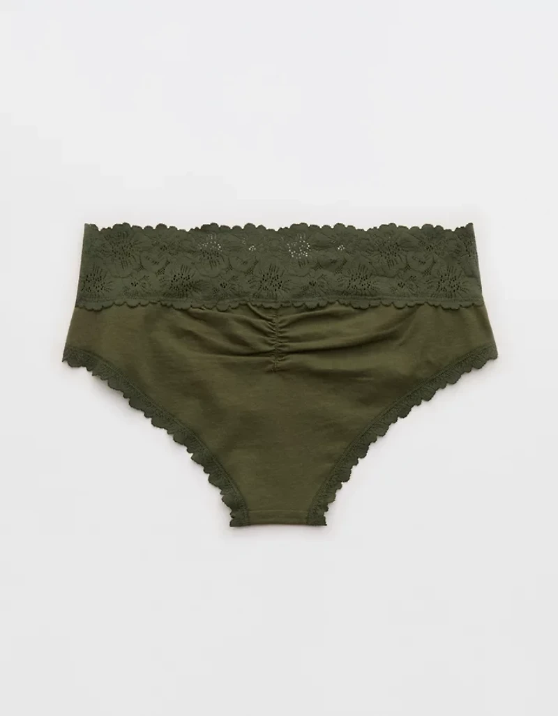 Superchill Cotton Rosey Lace Cheeky Underwear