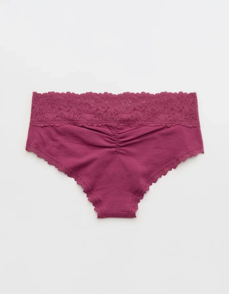 Superchill Cotton Rosey Lace Cheeky Underwear