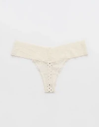 Superchill Vintage Lace Cotton Thong Underwear