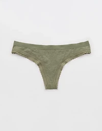 Superchill Cotton Jacquard Thong Underwear