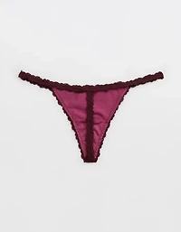 Superchill Cotton with Lace Thong Underwear
