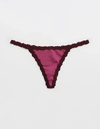 Superchill Cotton with Lace Thong Underwear
