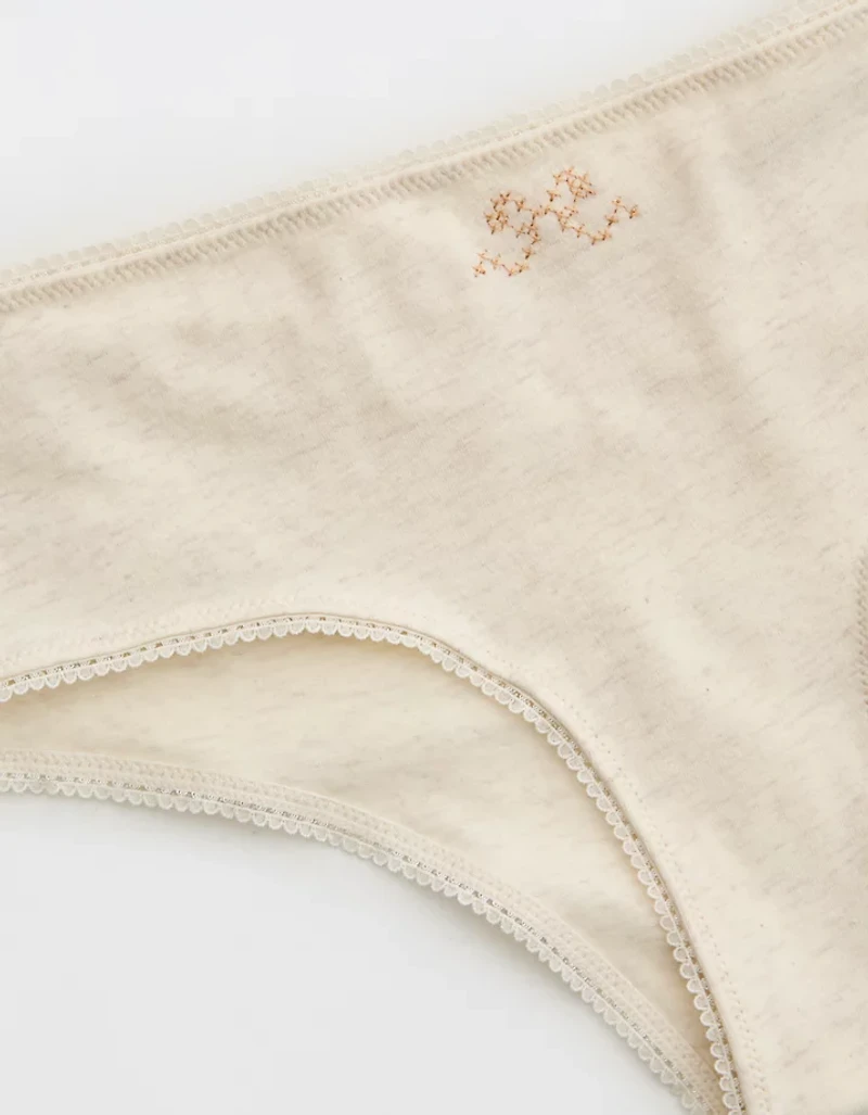 Superchill Cotton Ruched Picot Cheeky Underwear