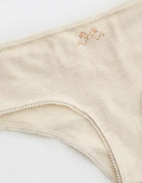 Superchill Cotton Ruched Picot Cheeky Underwear