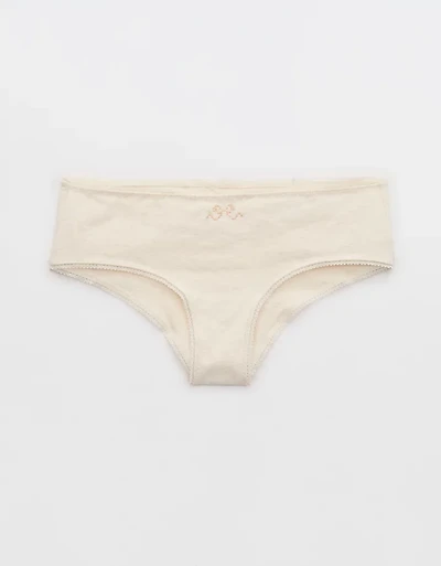 Superchill Cotton Ruched Picot Cheeky Underwear