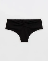 Superchill Cotton Ruched Picot Cheeky Underwear