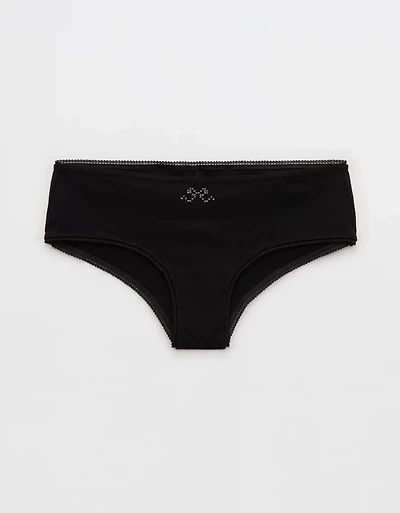 Superchill Cotton Ruched Picot Cheeky Underwear