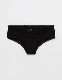 Superchill Cotton Ruched Picot Cheeky Underwear