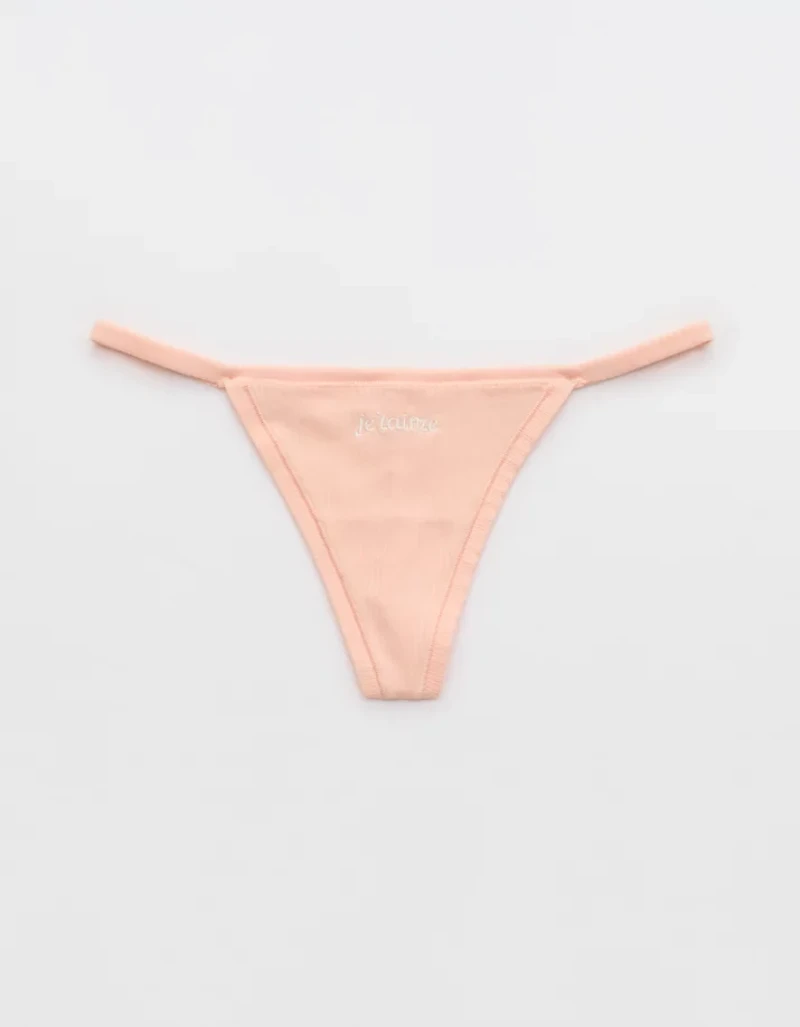 Superchill Cotton Rib String Thong Underwear