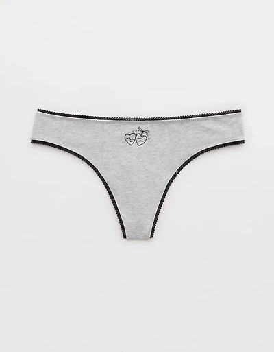 Superchill Cotton Picot Thong Underwear