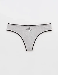 Superchill Cotton Picot Thong Underwear
